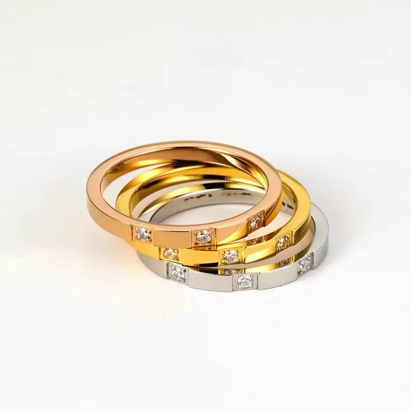3 pc Zirconia Ring set -Stainless