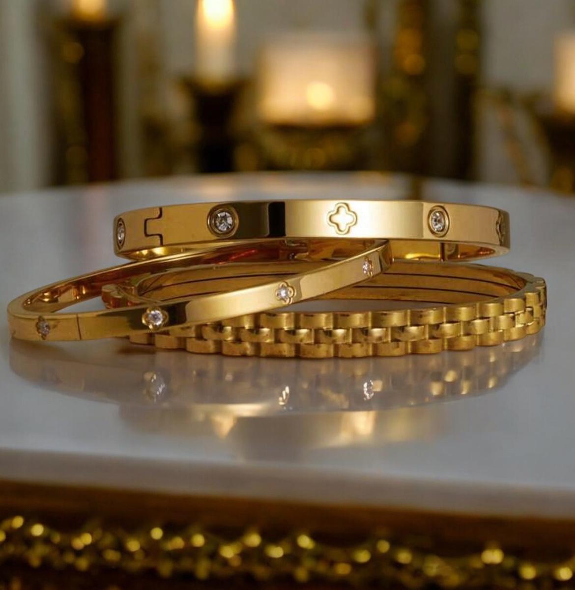 3pc Stainless Gold Bangles