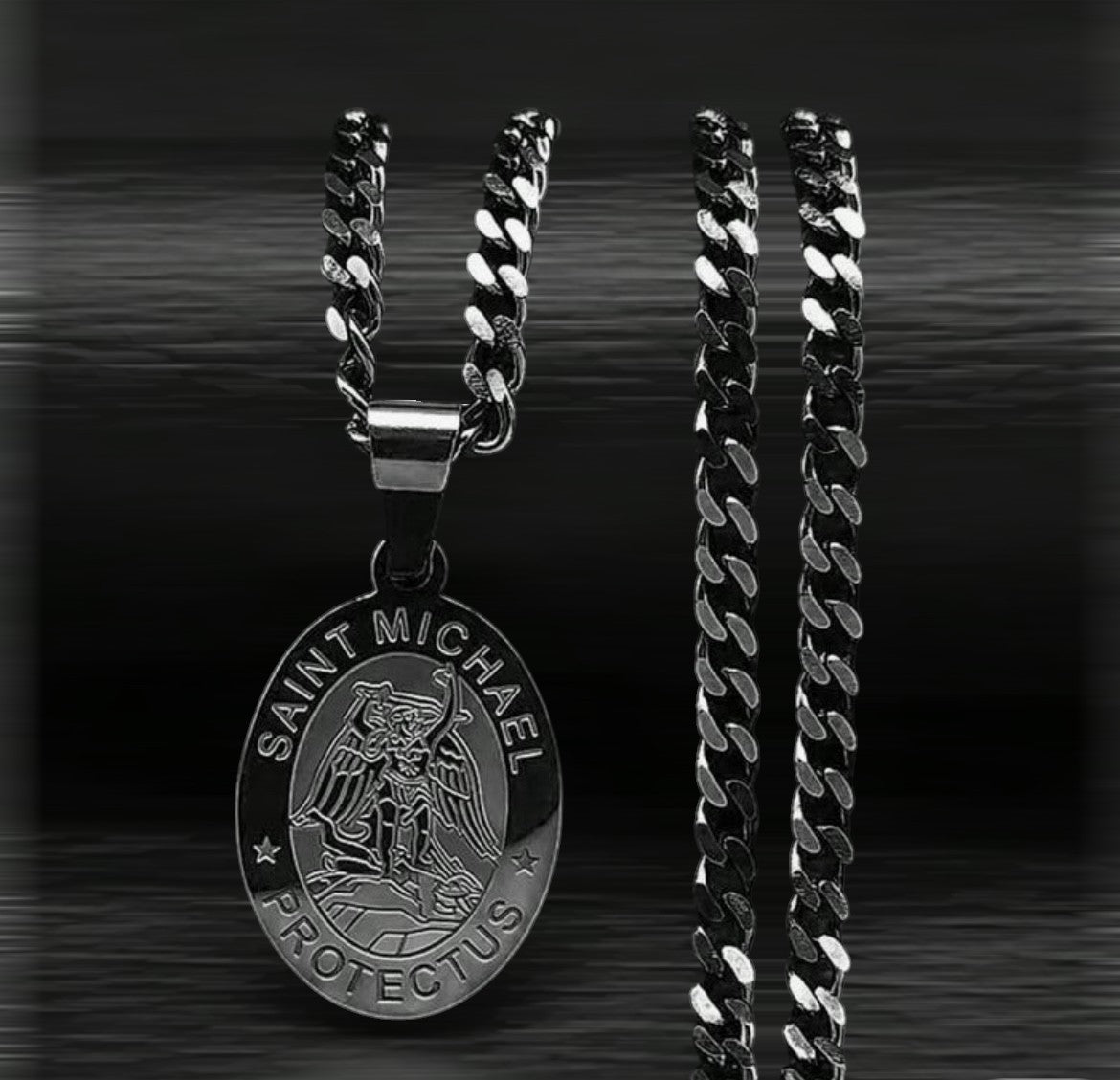 Saint Michael Protectus Stainless Steel Necklace