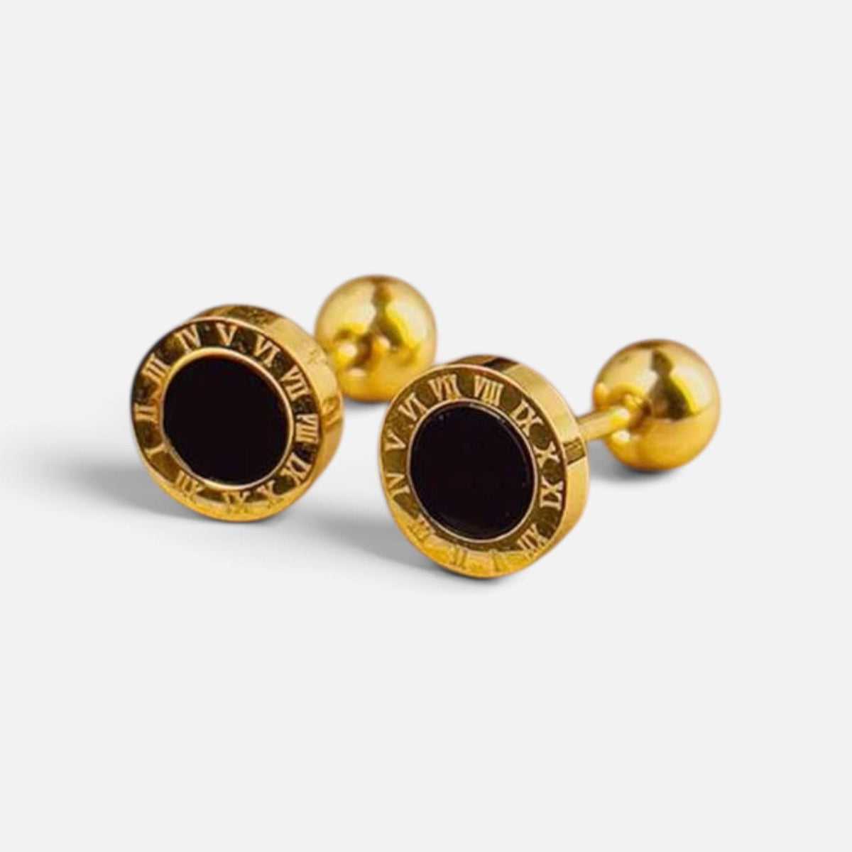 Roman numerals stud earrings