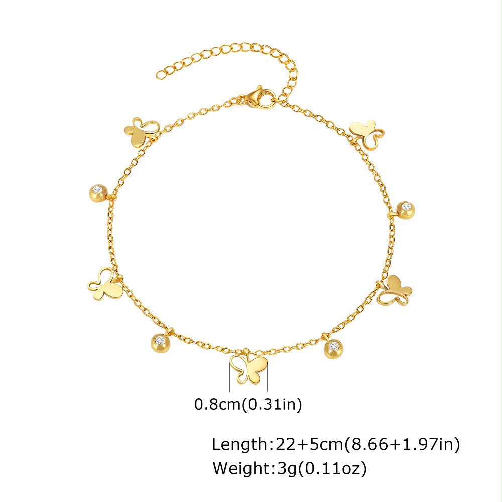 Titanium Butterfly Anklet