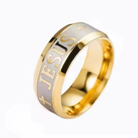 Stainless Steel Jesus Ring