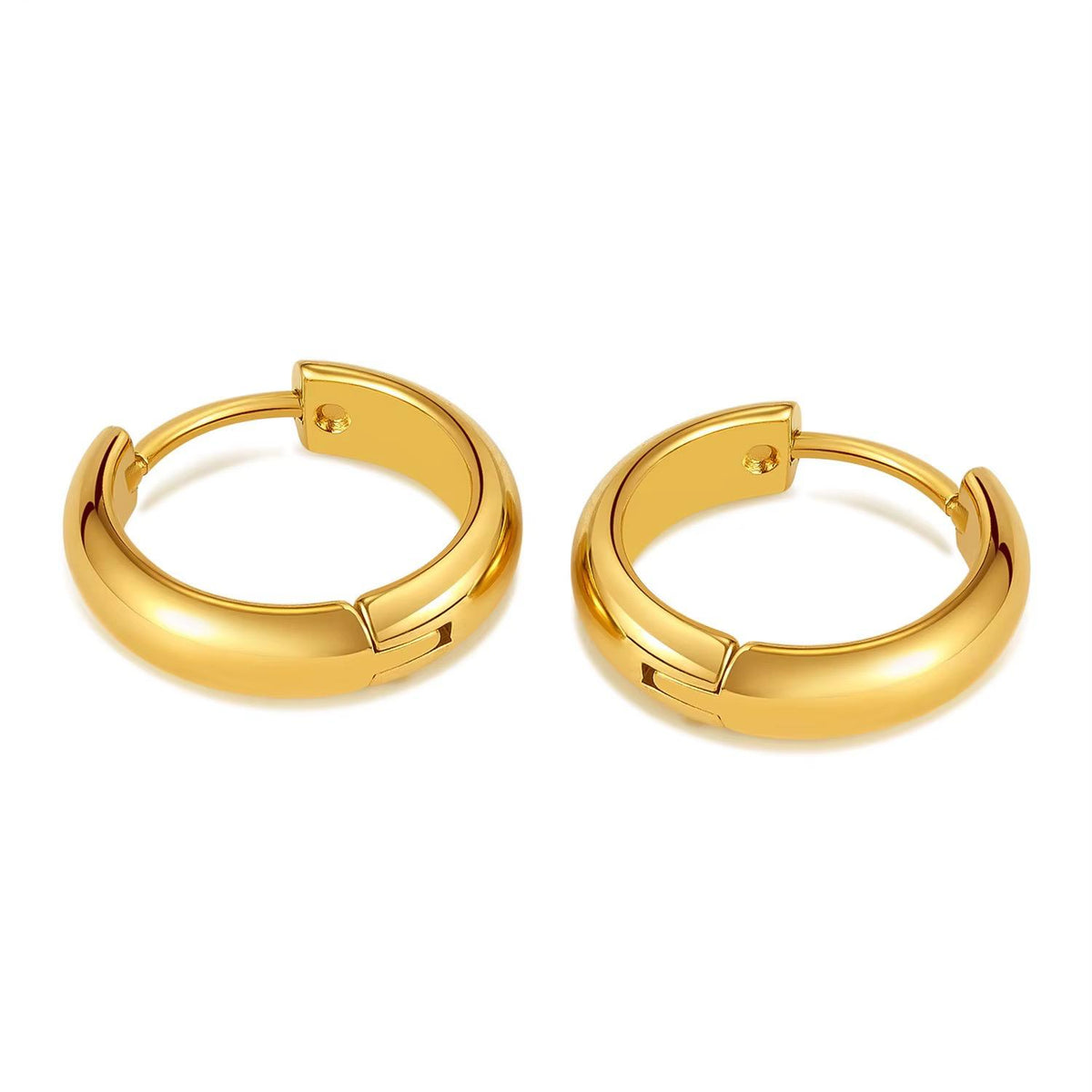 Golden Round Earrings