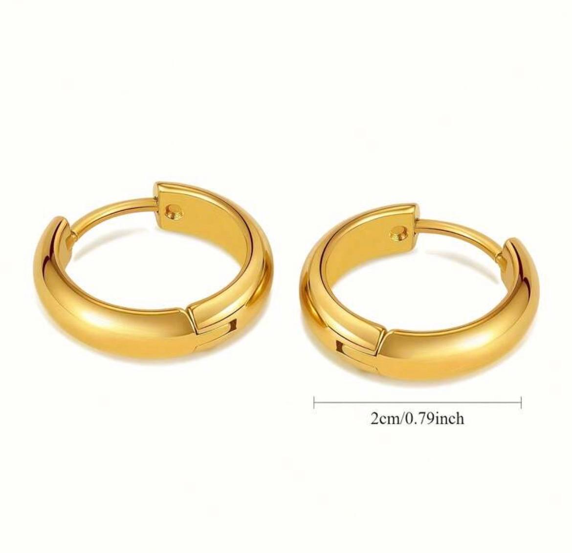 Golden Round Earrings