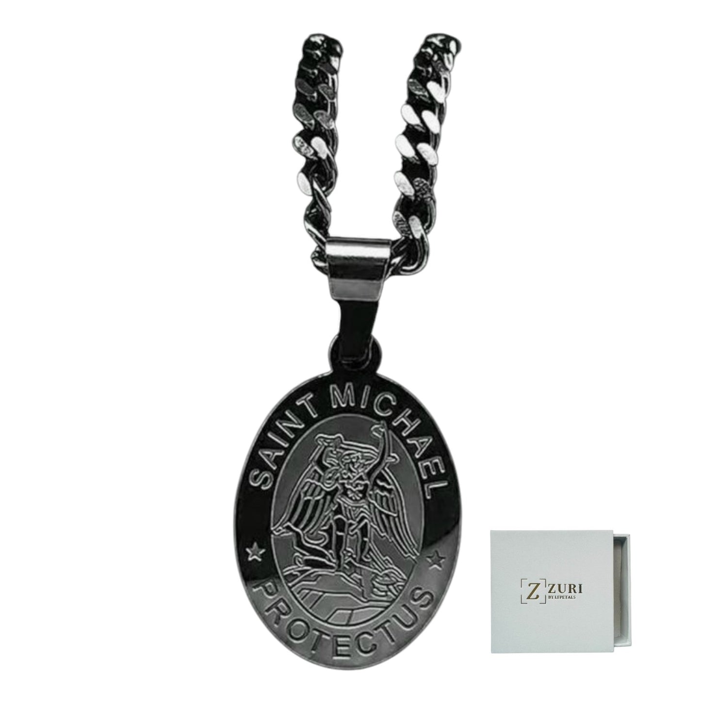 Saint Michael Protectus Stainless Steel Necklace