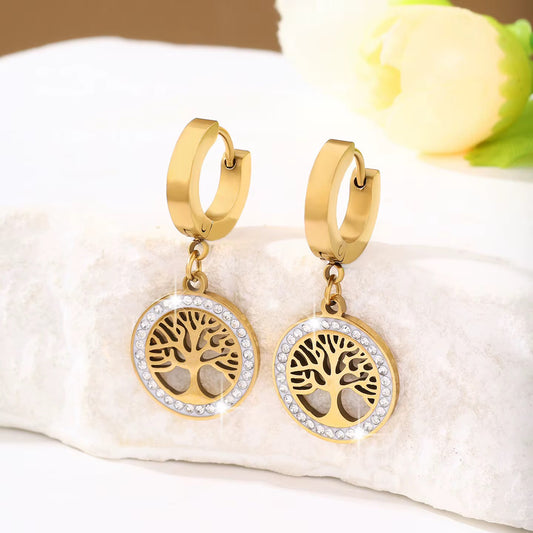 Stainless Tree of Life Earrings