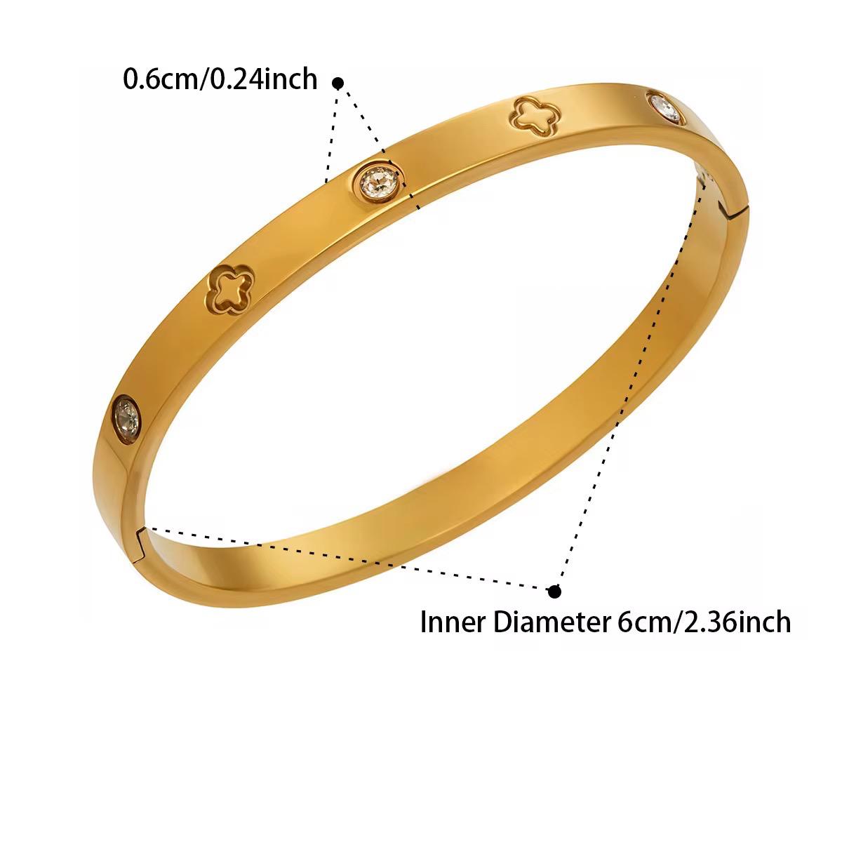Love Friendship zirconia Bangle & Ring Set