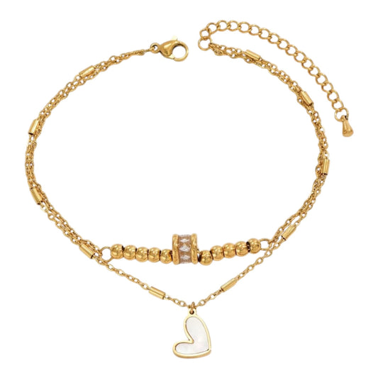 Golden Heart Anklet