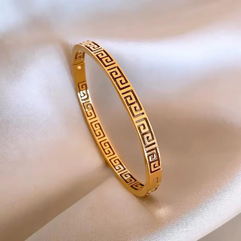 Retro Gold Bangle 3 piece Set-Stainless