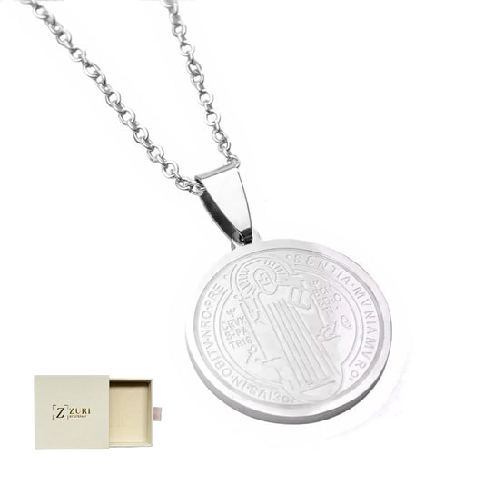 Stainless st Benedict medal Necklace