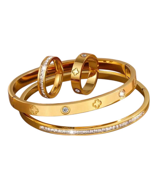 Titanium Bangle-Ring Set-SIZE 8