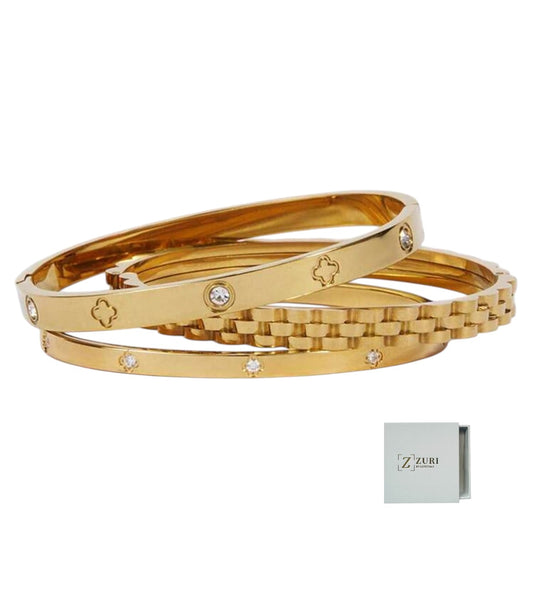 3pc Stainless Gold  Bangles